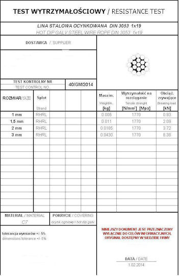 Lina Steel Поцинковани 1.0mm 1*19 200mb 200 Mb Lin 1*19 Mb