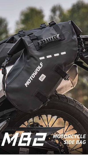 Motowolf Set de saci de șa pentru motocicletă 28lt în culoare neagră