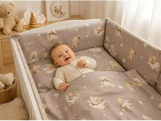 MimiNu Borduri Pentru Pătuț Clasic Intern Bedtime Story Bej 30x180cm
