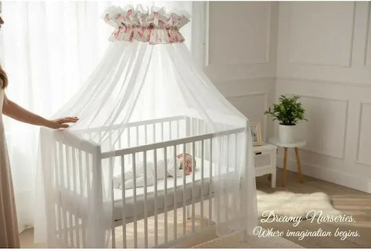 Qmini Qmini Baby Moskitonetz für Zimmer aus Tüll mit Gestell Mehrfarbig 400x170cm