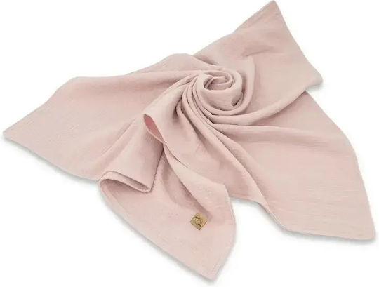 Qmini Pătură Pepinieră Swaddling 100% Bumbac Roz 75x100 cm