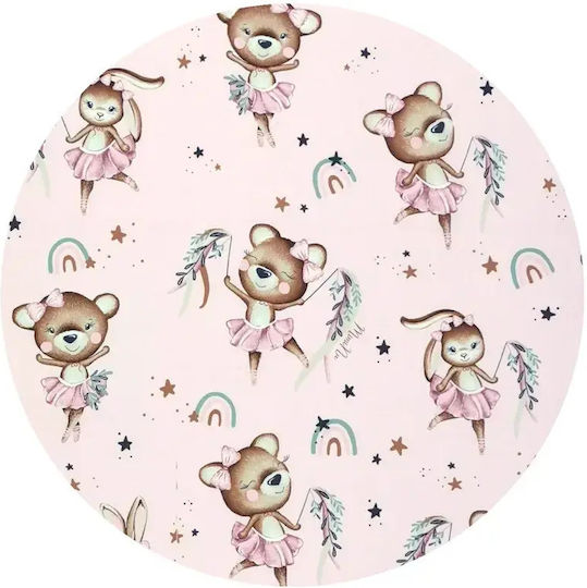 MimiNu Babydecke Wickeltücher für Kinderzimmer Baumwoll Rosa 90x90cm