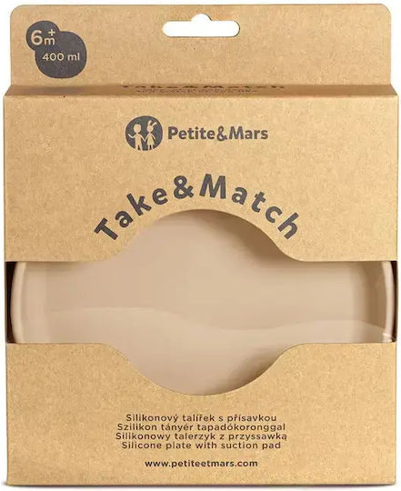 Petite & Mars Farfurie Pentru Copii Din Silicon Albastră