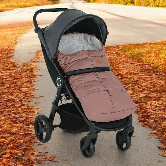 Petite & Mars Universal Husă Pentru Cărucior Impermeabilă Roz cu Căptușeală Fleece 100x48cm