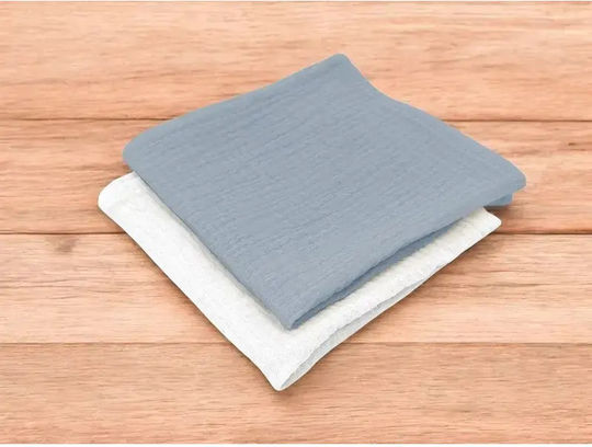 Qmini Klassisches Baby-Soßtuch Mehrfarbig 30x30cm 2 Stück