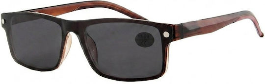 Aegean Dolphin Clip-On Lesebrillen +2.00 in Braun Farbe Dolphin-10700-braun-200_33982