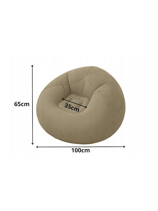 Fotoliu Puf Gonflabil Brown 100x100x65cm
