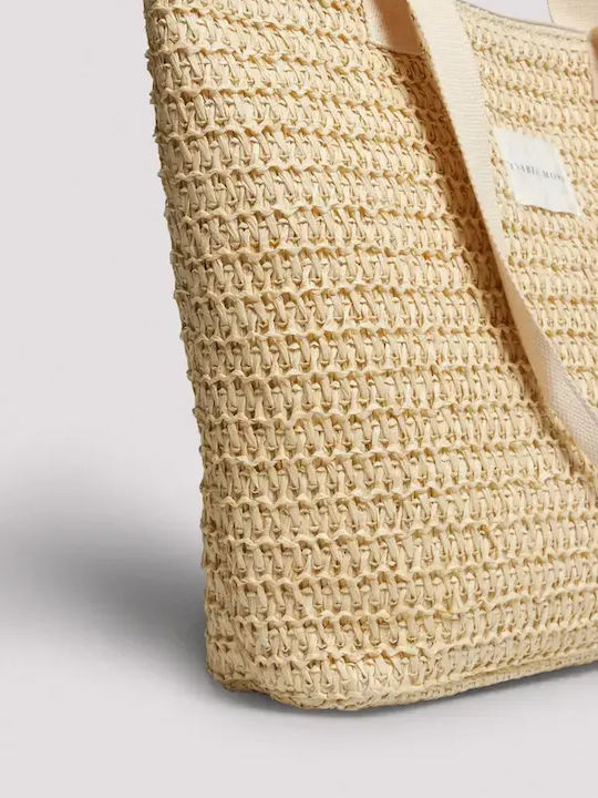 Ysabel Mora Korbtasche Strandtasche Creme
