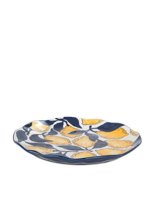 Origen Shallow Porcelain Blue Plate Diameter 26cm