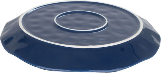 Origen Rundes Untiefe aus Porzellan Blau mit Durchmesser 26cm