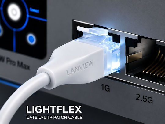 Lanview U/UTP Kat.6 Ethernet-Netzwerkkabel 2m Weiß