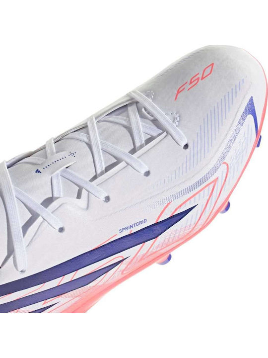 adidas F50 Hyperfast League FG Футболни Обувки с Бутони Бели