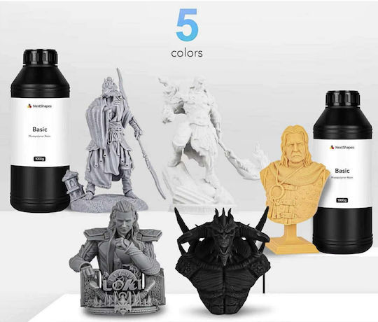 NextShapes Смола за 3D принтер Черна 0.5кг 500мл (RE-113)