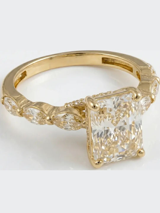 Inel Din Aur 9 Carate Cu Zircon