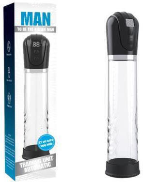 Male Lcd Display Long Tube Automatic Penis Pump Transparent