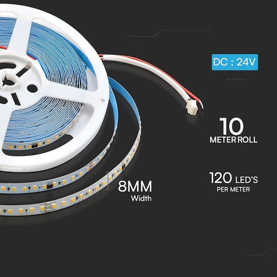 V-TAC Bandă LED 24V Lumină Albă Naturală 10m Tip SMD2835