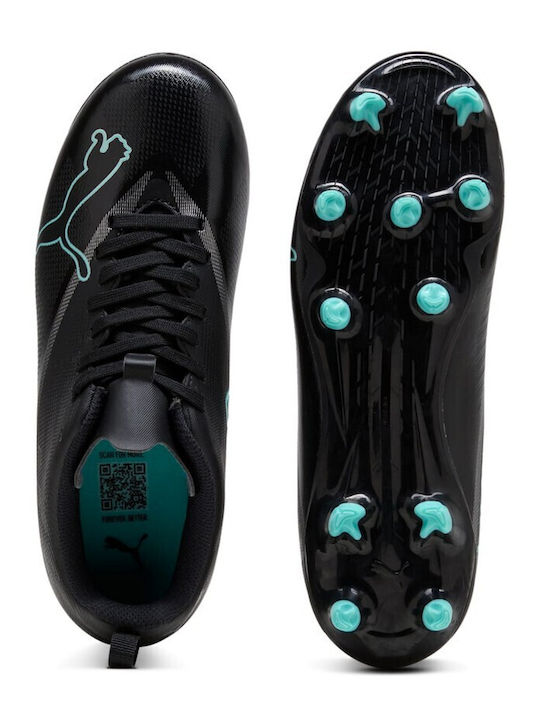 7 Play FG/AG Kinder Fußballschuhe mit Tappen Schwarz