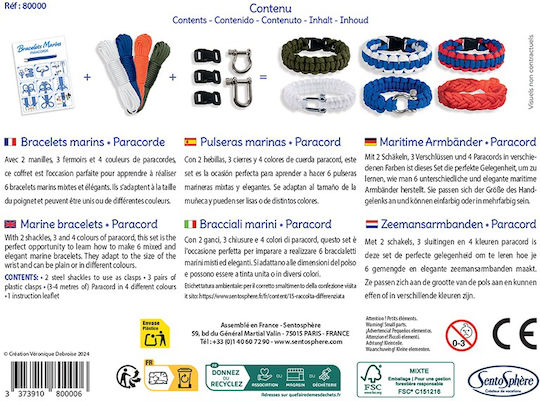 Kit creativ DIY Brățări marine pentru băieți Sentosphere