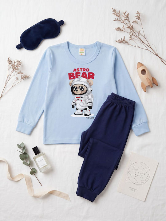 Nina Club Kids Winter Pyjamas Light Blue Nina Club Kids Winter Pyjamas Light Blue