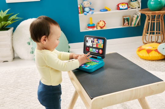Mattel Laptop-Tablet pentru bebeluși Laugh And Learn cu Muzică, Lumină și Sunete