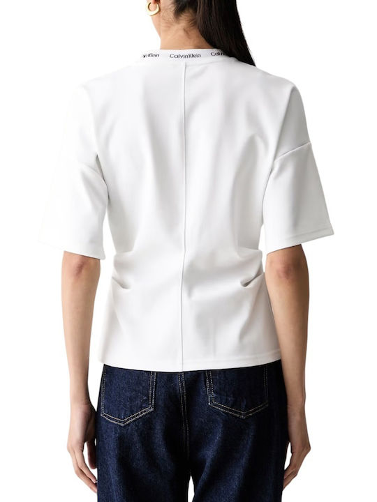 Calvin Klein Damen T-shirt Helles Weiß