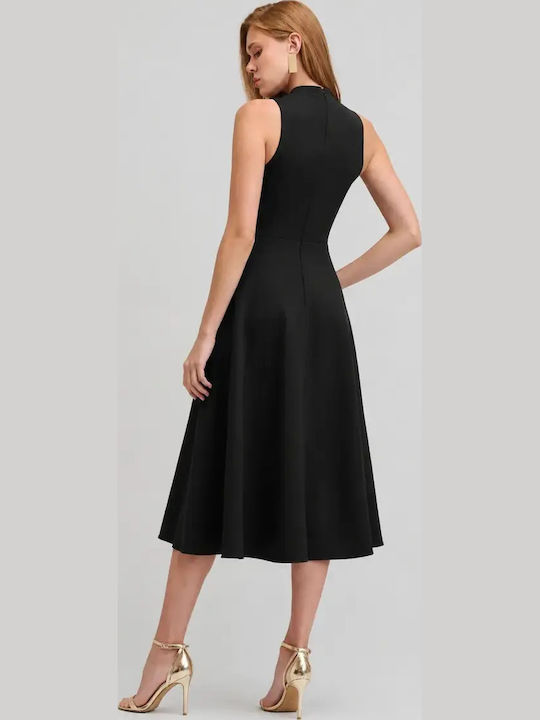 Summer Midi Evening Dress Black