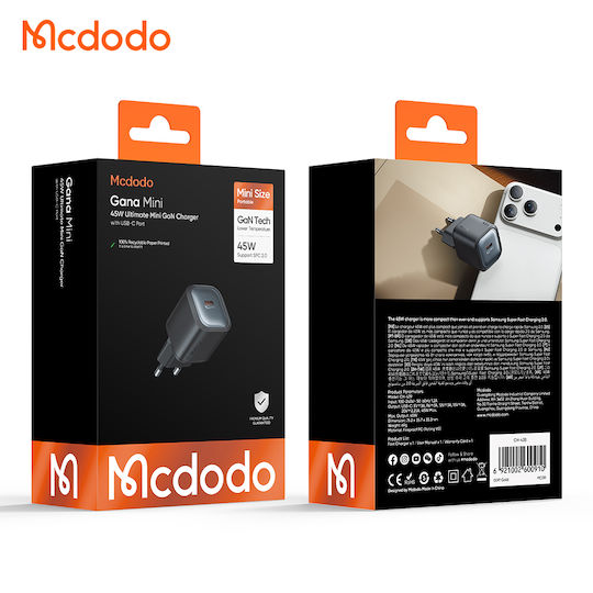Mcdodo Wireless GaN Charger with USB-C Port 45W Black (CH-4391)