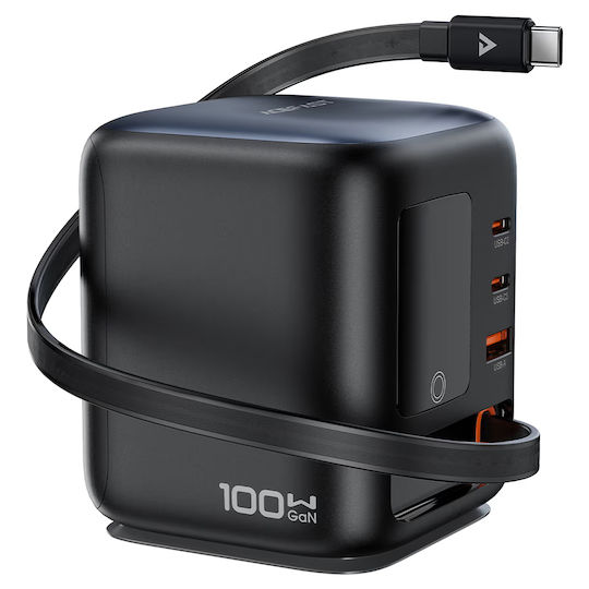 Acefast GaN Charging Station with USB-A Port and 2 USB-C Ports and USB-C Cable 100W in Multicolour Colour (Z10)