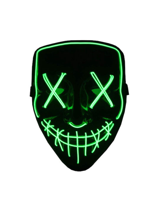 Halloween Mască LED Neon Electroluminescentă Sârmă Luminoasă Mască Horror Purge Verde