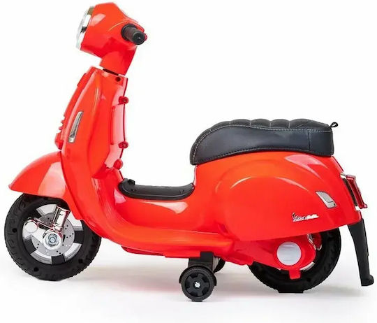Motocicletă Pentru Copii Vespa Electrică 6 Volți Roșie Pentru 3+ Ani