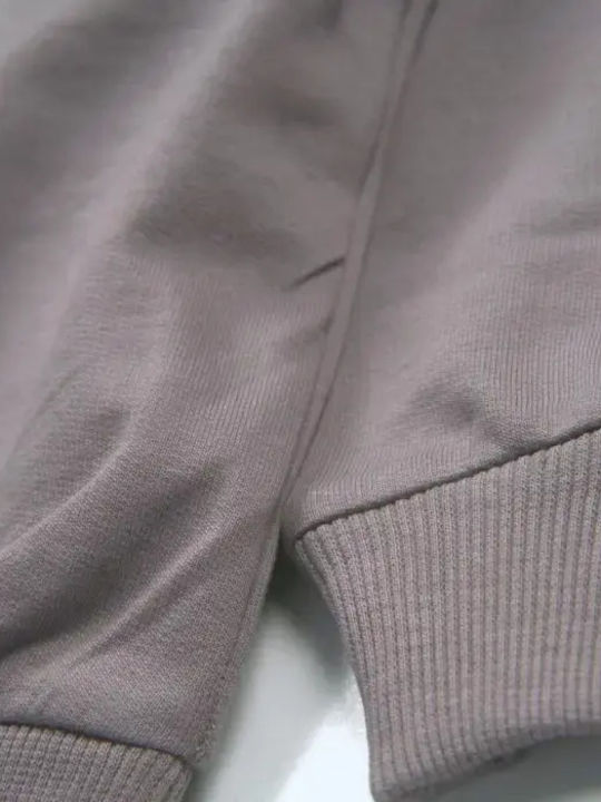 Kids Sweatpants Set With Top Grey