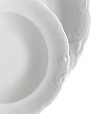Cmielow White Porcelain Dinnerware Set 44pcs