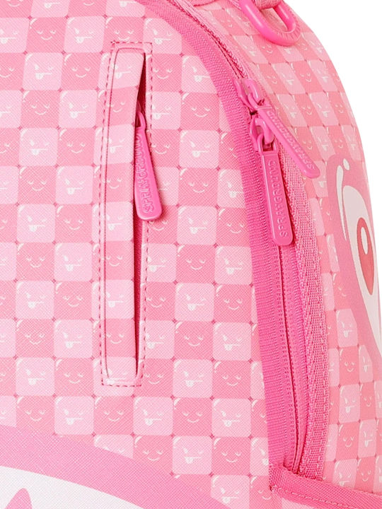 Sprayground Pink New Check Faces Ученическа раница New Check Faces 22lt 29 x 15 x 45.7εκ