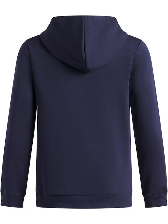 Under Armour Fleece Детско Суичър с Качулка и Джобове Midnight Navy / White Rival