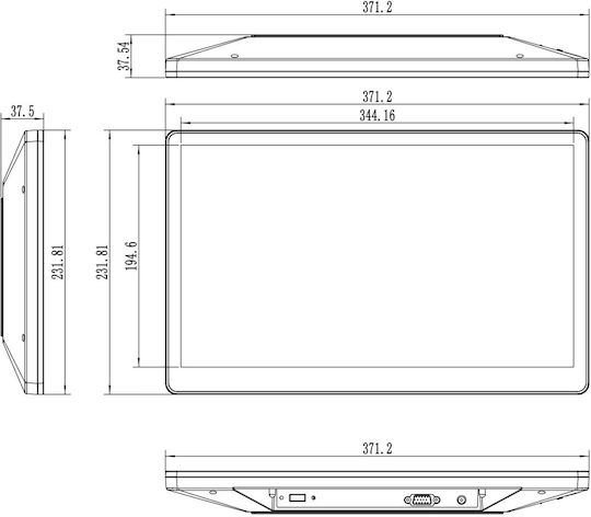 TE Tameiaki Express POS-Monitor 15,6" LED