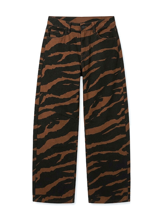 Women's Jean Pants Brown 31002147-Dark-Brown-Denim