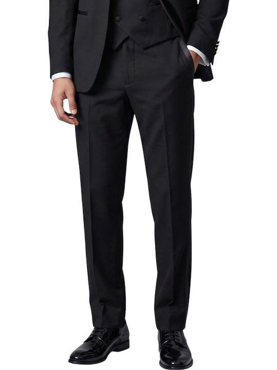 Men's Groom's Suit with Vest Black