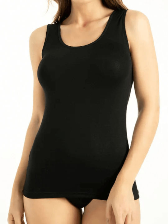 Women's T-Shirts Black with Spaghetti Strap 2Pack