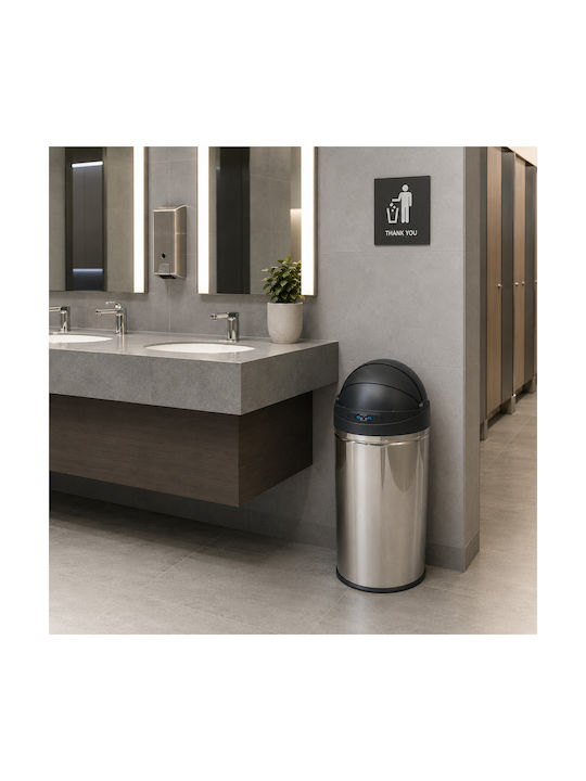 MRShome Mülleimer aus Inox Silber 30lt