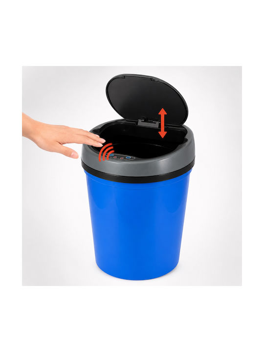 MRShome Plastic Waste Bin with Photocell Blue 9lt