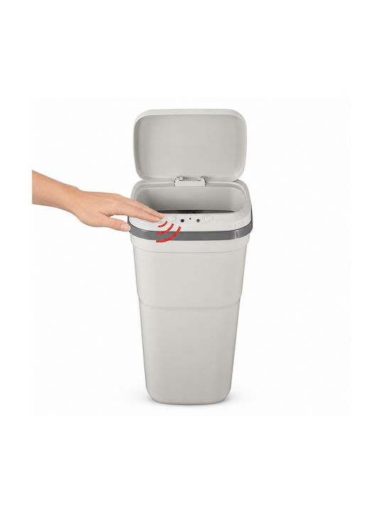 MRShome Plastic Waste Bin with Photocell Grey 14lt