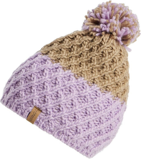 Beanie Women's Knitted Beanie in Purple Color