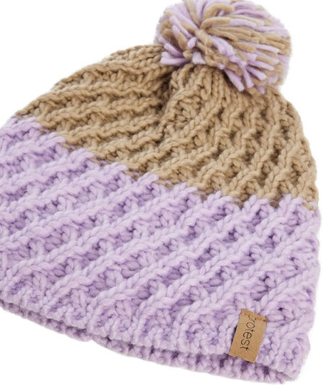 Beanie Women's Knitted Beanie in Purple Color