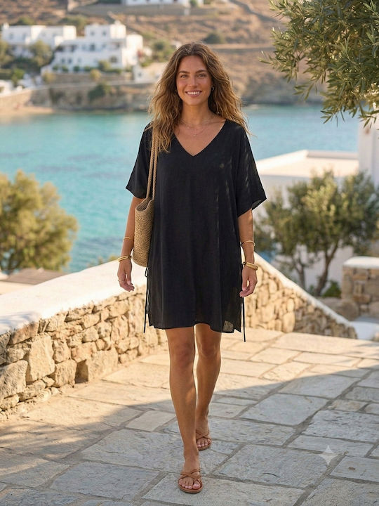 Relax Lingerie Women's Black Beach Caftan