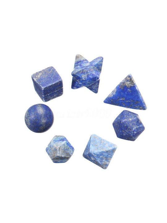 Set Sacru De Geometrie Cu Pietre Semiprețioase Lapis Lazuli 7 Bucăți
