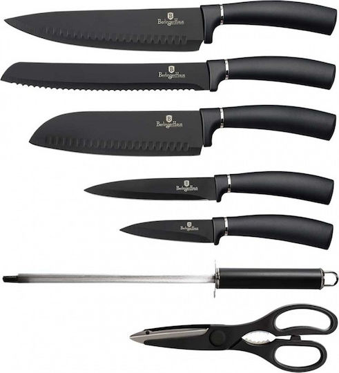 Berlinger Haus Carbon Pro Knife Set with Base from Stainless Steel 8 Pieces Berlinger Haus Carbon Pro Knife Set with Base from Stainless Steel 8 Pieces