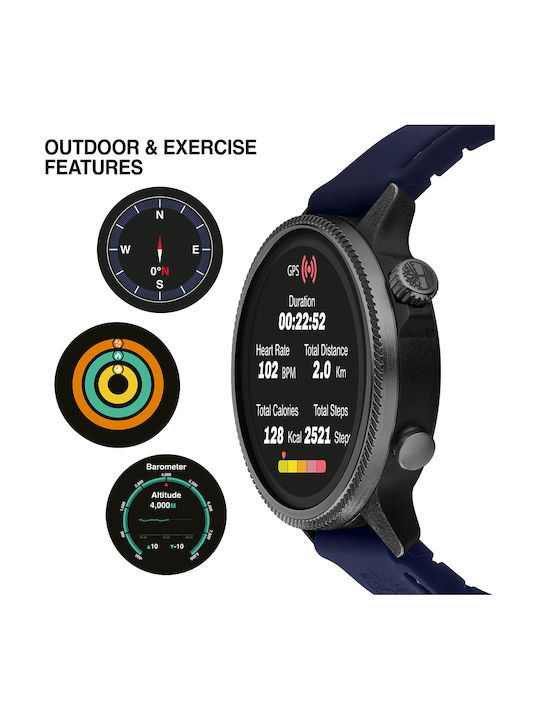 Timberland Digital Herrenuhr 48mm Batterie mit Lederriemen