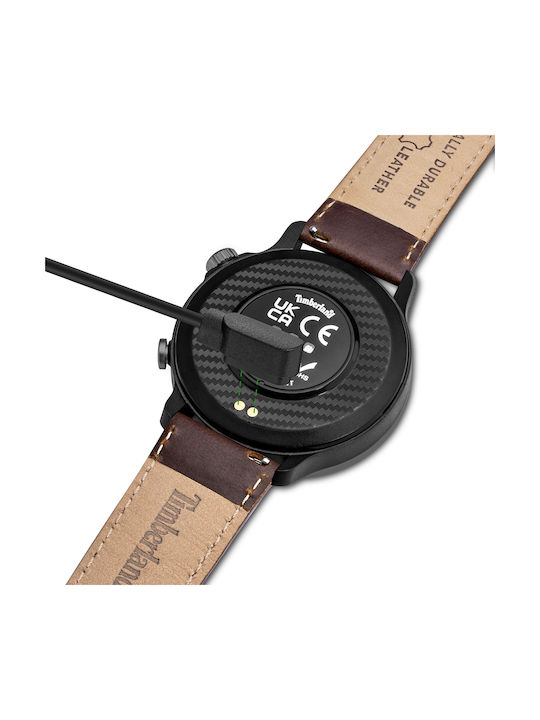 Timberland Digital Herrenuhr 48mm Batterie mit Lederriemen