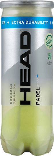 Head Padel Pro+ 3 Balls Yellow
