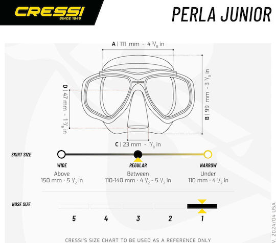 CressiSub Perla Tauchmaske Kinder Transparent